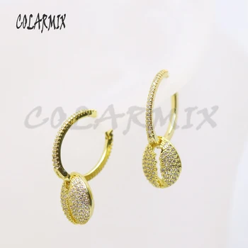 

4 Pairs Gold Zircon earrings Mix colors Drop earrings Zircon earrings Jewelry earrings fashion jewelry for women 51023