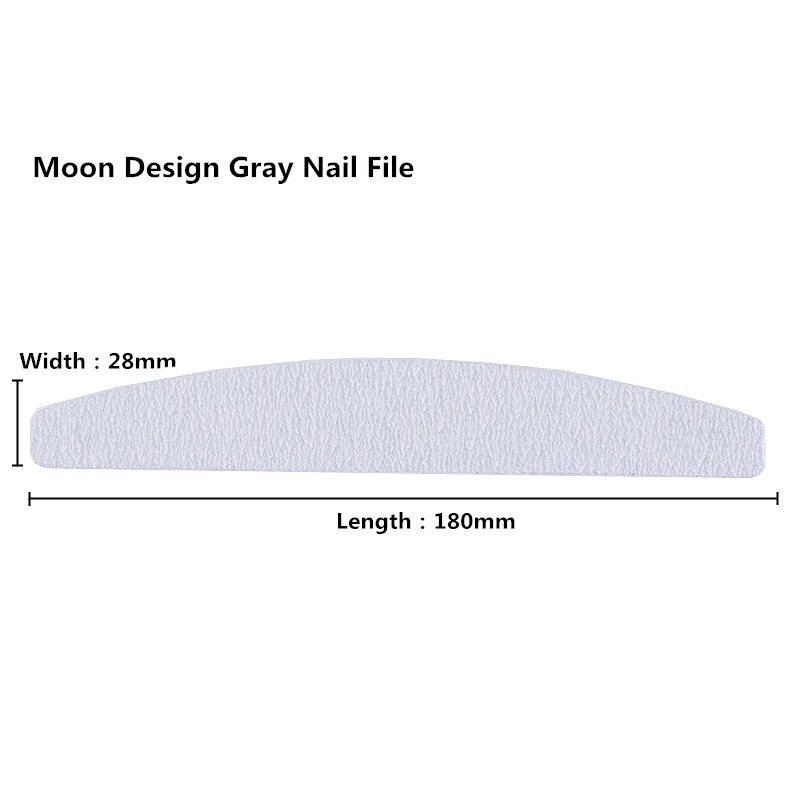 Nail Art File 50PCS Grey 100/180 Buffer Nail Art Sanding Files Salon Manicure UV Gel Tip Pedicure Tool nail art tools