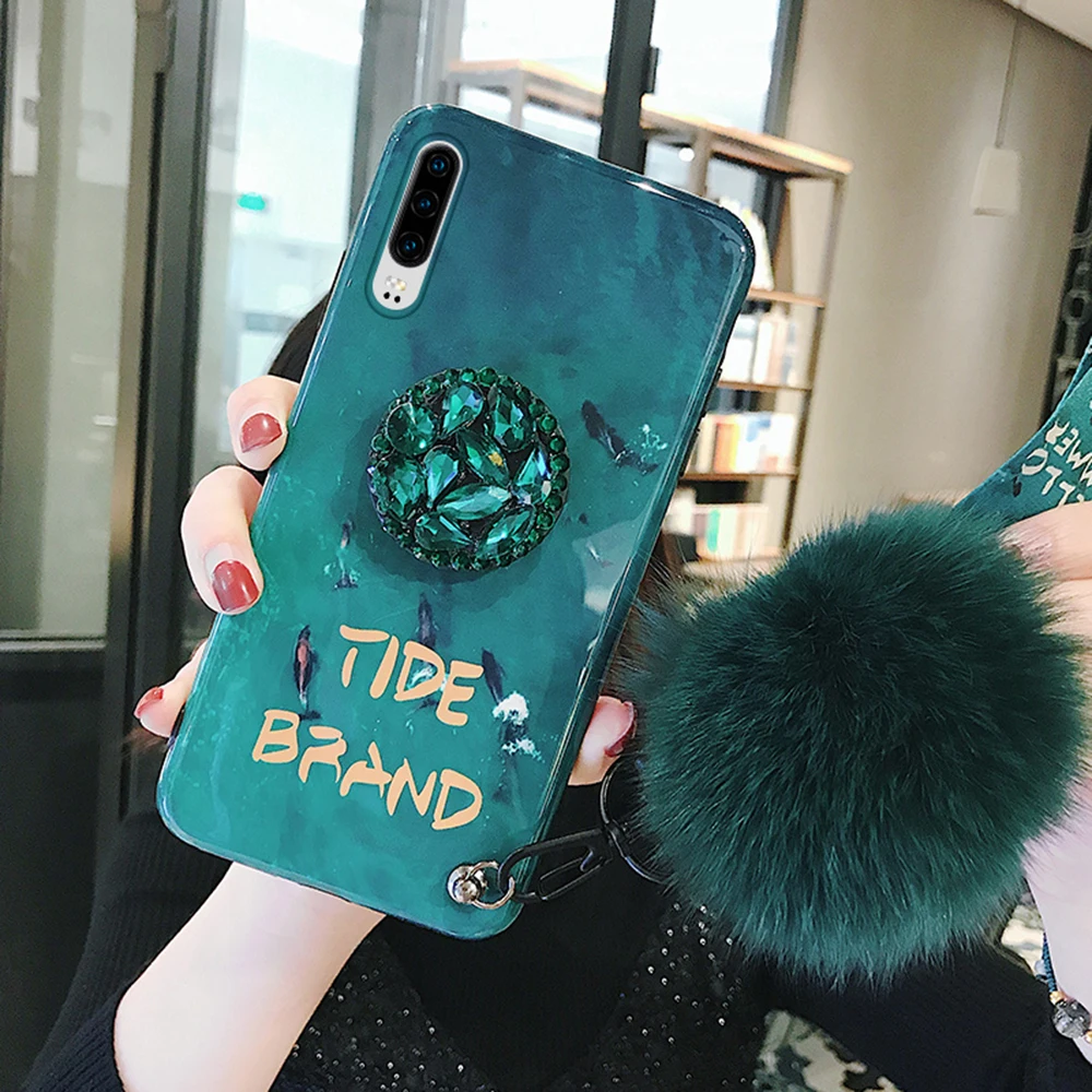 Чехол для Huawei Honor 9X Pro Play 3 3E Y7 2018 Y9 prime P smart Z 2019 силиконовый блестящий чехол с