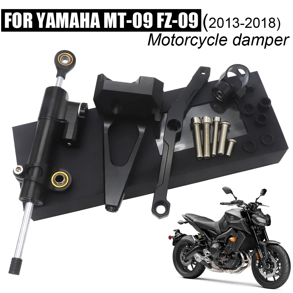 For MT09 FZ09 20132018 2019 Steering Damper Stabilizer w/Mounting