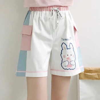 Rabbit Embroidery Shorta=s 3