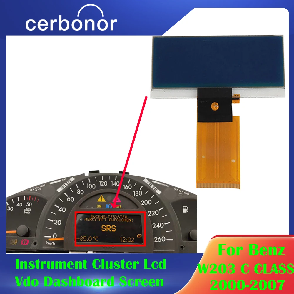 

Dashboard LCD Display Instrument Cluster Screen Pixel Repair For Mercedes-Benz W203 C Class 2000-2004/W463 G class 2002-2007