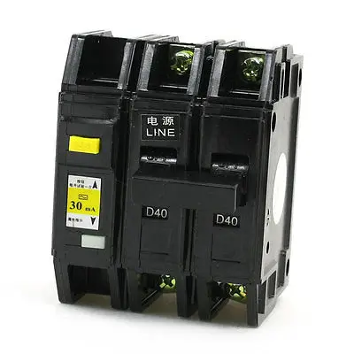 

40A 2P 3000A Max. Overload Plastic Shell Circuit Breaker DZ12LE-63 220/380V
