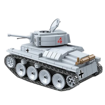 

535Pcs DIY Military Theme Small Particle Building Block Model Set for 100% Building Block Brands - Germany LT-38 Light Tank