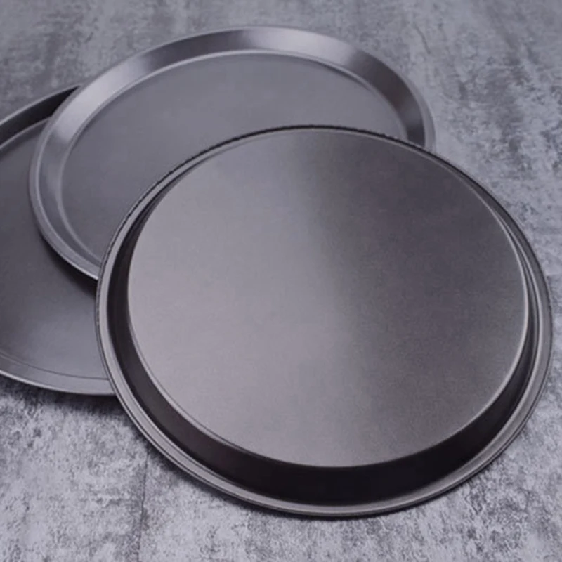 A Carbon Steel Non-stick Mold Baking Tool Mould Pan 9/10/11/12/14inch Round Pizza Plate Deep Dish Tray | Дом и - Цена: 