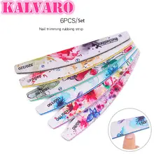 6 шт./партия профессиональная пилка для ногтей 80-320 цветок полулуна наждачная бумага Шлифовальная Пилка Для ногтей блоки шлифовальная полировка маникюрные инструменты
