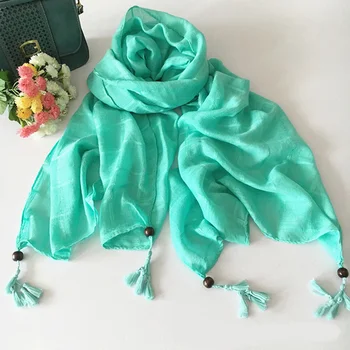 

Women Fashion Plain Sequin Tassel Viscose Shawl Scarf 2020 New Brand Long Korean Solid Scarves Wrap Snood