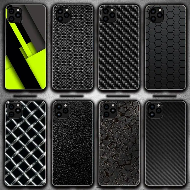 Car Carbon Fiber Simple Phone Case For Iphone 6 6s 7 8 Plus XR X XS XSmax 11 12 Pro Mini Max | Мобильные телефоны и
