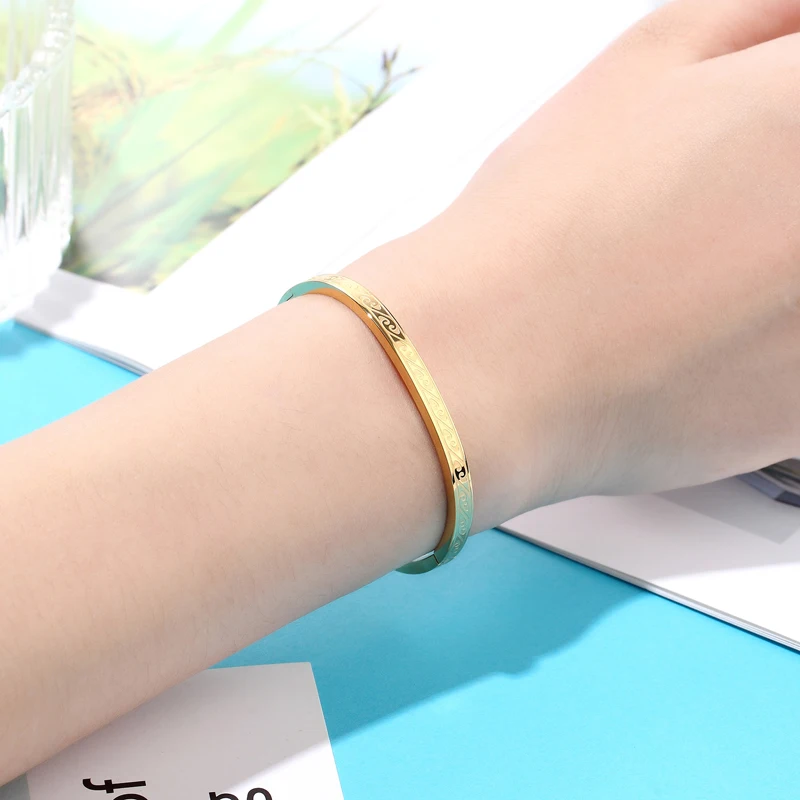 Stainless Steel Bangle Bracelet for Kids Mother