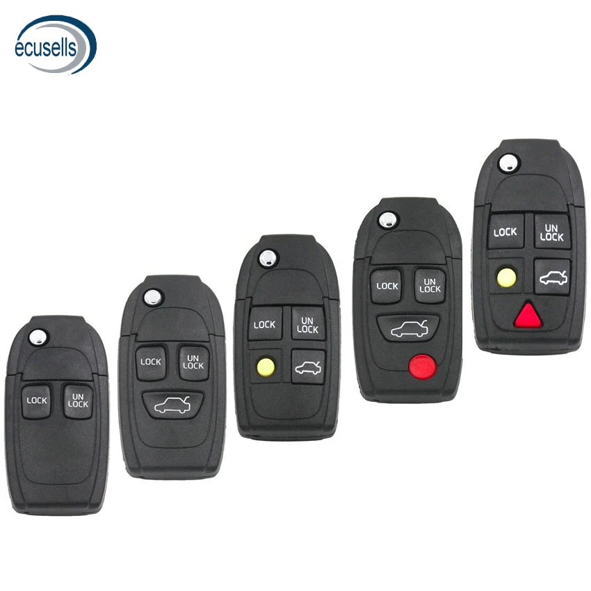 2/3/4/5 Button Modified Flip Floding Remote Key Shell key Case Housing For Volvo C70 S40 S60 S70 S80 S90 V40 V70 V90 XC70 XC9 car gas tank Other Replacement Parts