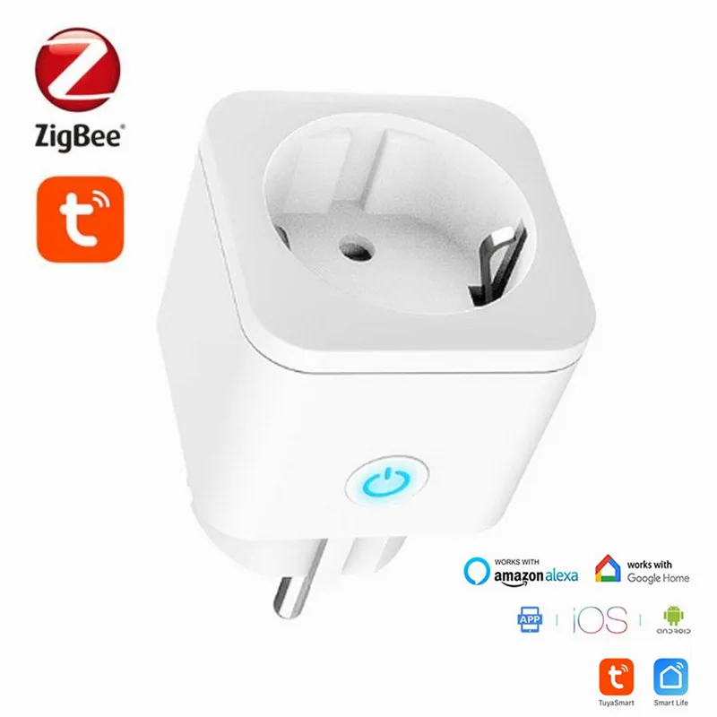 ZigBee Smart Plug ЕС 16A адаптер Мощность монитор таймер розетка пульт дистанционного