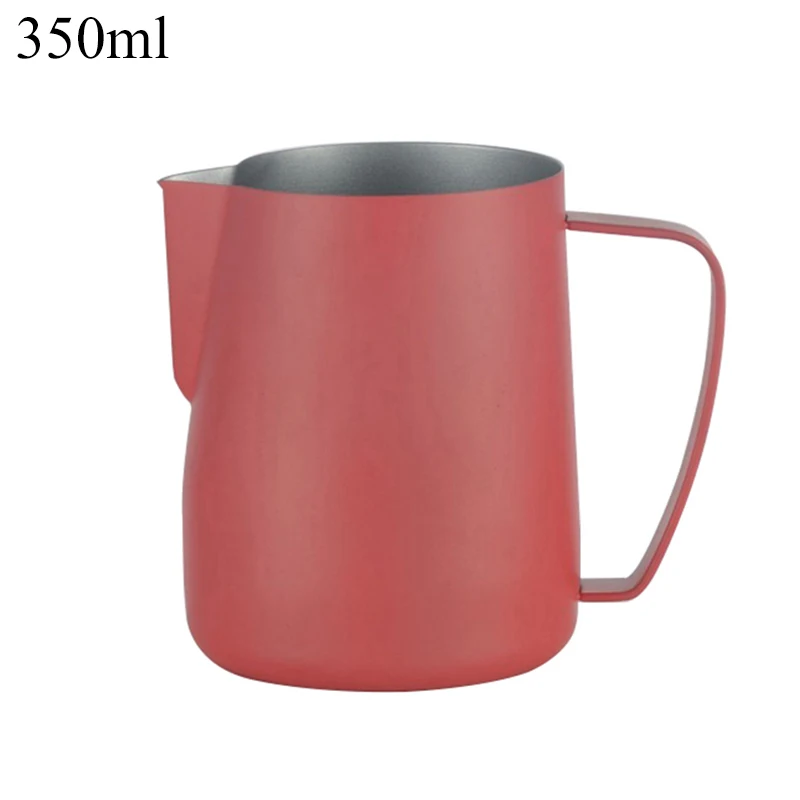 350ml rose red Кувшин для вспенивания молока из нержавеющей стали, разноцветный кувшин для кофе эспрессо, бариста, для приготовления кофе, для приготовления латте, кувшин для вспенивания молока, кувшин, инструменты - Цвет: 350ml rose red