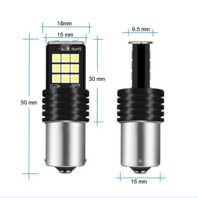 2 шт. 12-24 В TL 3030 24 SMD светодиодный Canbus лампа 1156 1157 7440 7443 без ошибок Авто Вождение светильник сигнал поворота, стоп-сигналы белый красный