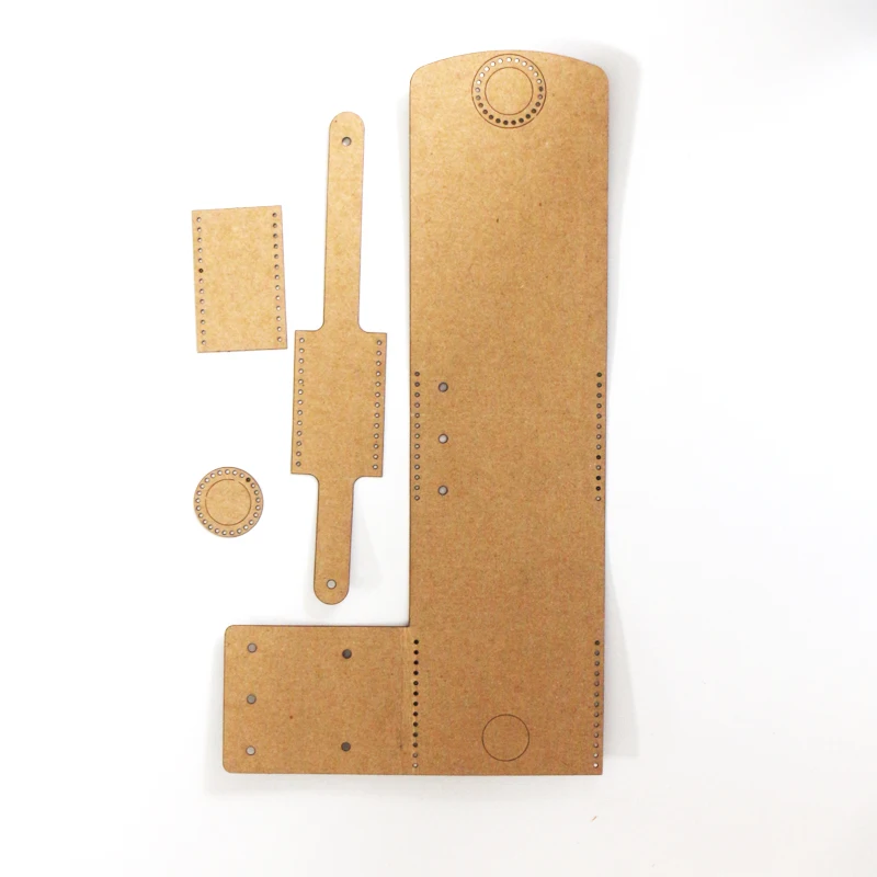 Leather kraft sewing pattern/template for men/boy pocket holder diy handmade craft stencil 11x10x3cm