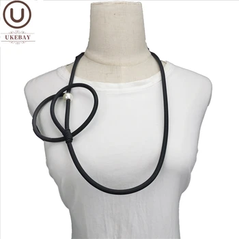 

UKEBAY New Handmade Necklace Women Torques Rubber Jewelry Soft Choker Necklaces Travel Accessories White Pearl Jewelry Wholesale
