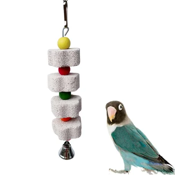 

Grinding Stone For Birds Safe Non-Toxic Durable Mineral Chew Toys Mouth Molars Stone Toys Pet Supplies Hanging String Stone