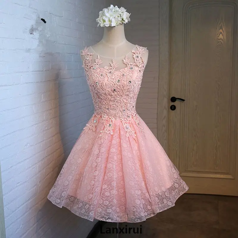 

3 Colors Girl Girl Lace Dress Elegant Retro Applique Beaded Pleated Ball Gown Evening Gown Evening Dress
