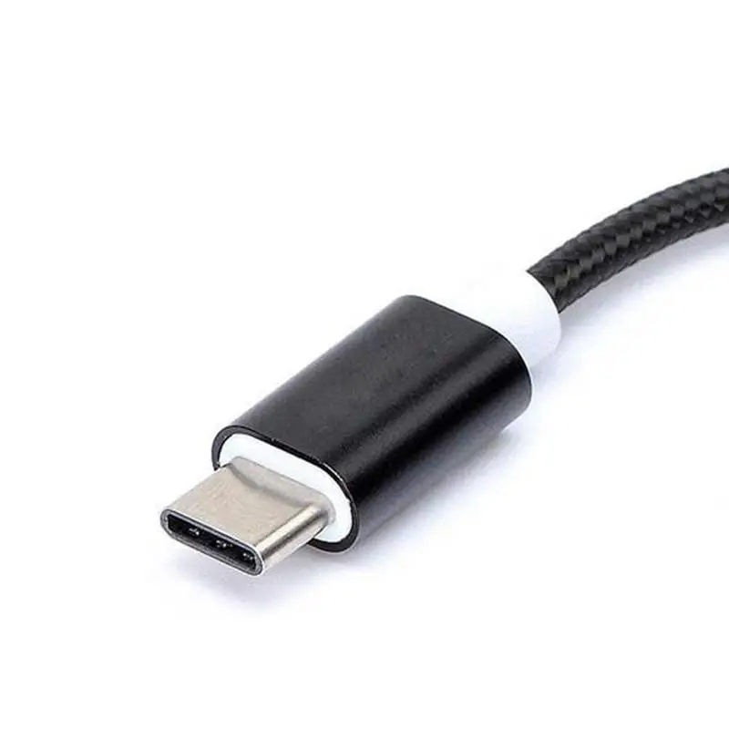 Type C 3,5 мм аудио разъем для наушников USB C до 3,5 мм AUX Наушники Плетеный Кабель-адаптер для huawei mate 20 P30 pro Xiaomi Mi 6 8 9