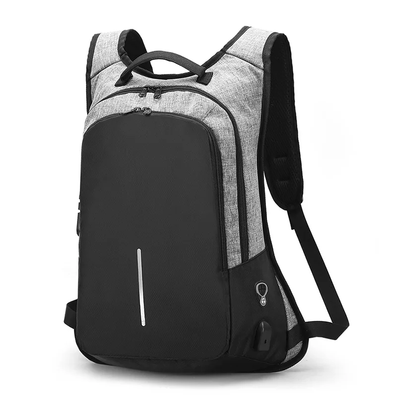  Shoulder Creative-Backpack Men's Bag MEN'S Backpack Computer Bag USB School Bag Password Lock Theft - 10000001590231