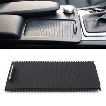 

For Mercedes Benz W204 W212 Car Center Console Water Cup Holder Panel Roller Cover Trim Black