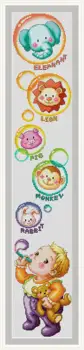 

SG017 Height Chart Table With Length Scale Cross Stitch Craft for Baby Cross stich Kit Package Embroidery Set Counted Kits