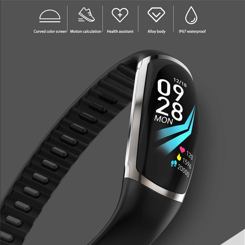 Smart Ring R16 Android IOS Heart Rate Sleep Monitor Blood Pressure Fitness Tracker Waterproof Color Screen Exercise
