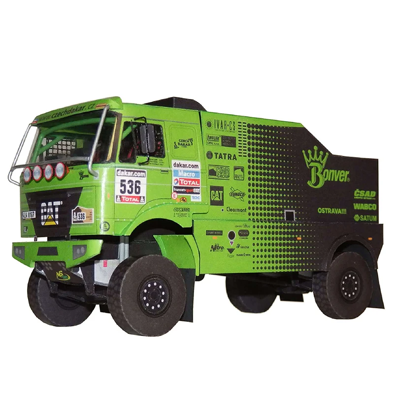 Liaz 111 154 4X4 2013 грузовик 1:53 Дакар ралли Складная резка мини 3D бумажная модель сделай