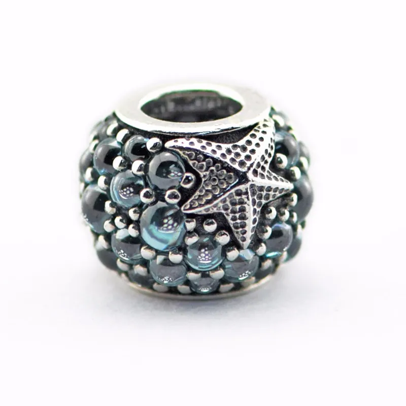 

Oceanic Starfish Frosty Mint CZ Crystal Beads for Charms Bracelets Women Jewelry 925 Sterling Silver Beads for Jewelry Making