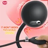 Inflatable Anal Plug Soft Black Pump Up Air-filled Silicone Butt Plug But Anal Dilator Anus Massager Sex Toy for Men Woman Gay 1