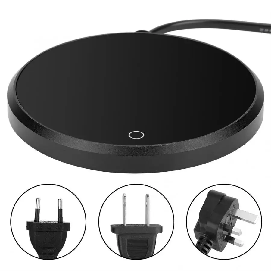 15W Smart Touch Heating Insulation Base Glass Teapot Heater Coffee Milk Juice Warmer Holder Office Water Cup Thermostat