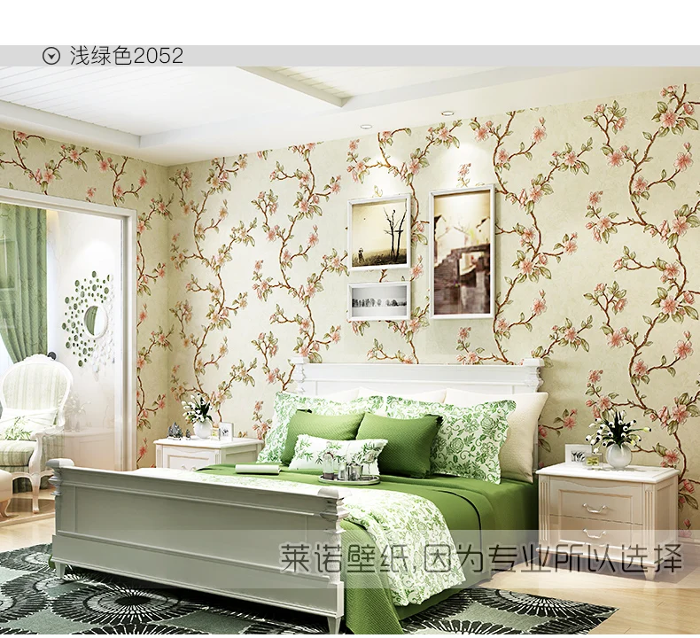 American Garden Small Flower Non-woven Wallpaper Retro Vine Bedroom Living Room TV Background Wall Paper