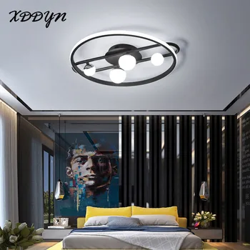 

Black and gold fame ceiling light for living room dining room bedroom simple led ceiling lamp indoor lighting fixtures dimmable