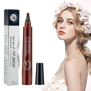 

1Pcs Women Makeup Sketch 3D Liquid Eyebrow Pencil Waterproof Brown Eye Brow Tattoo Dye Tint Pen Liner Long Lasting Eyebrow