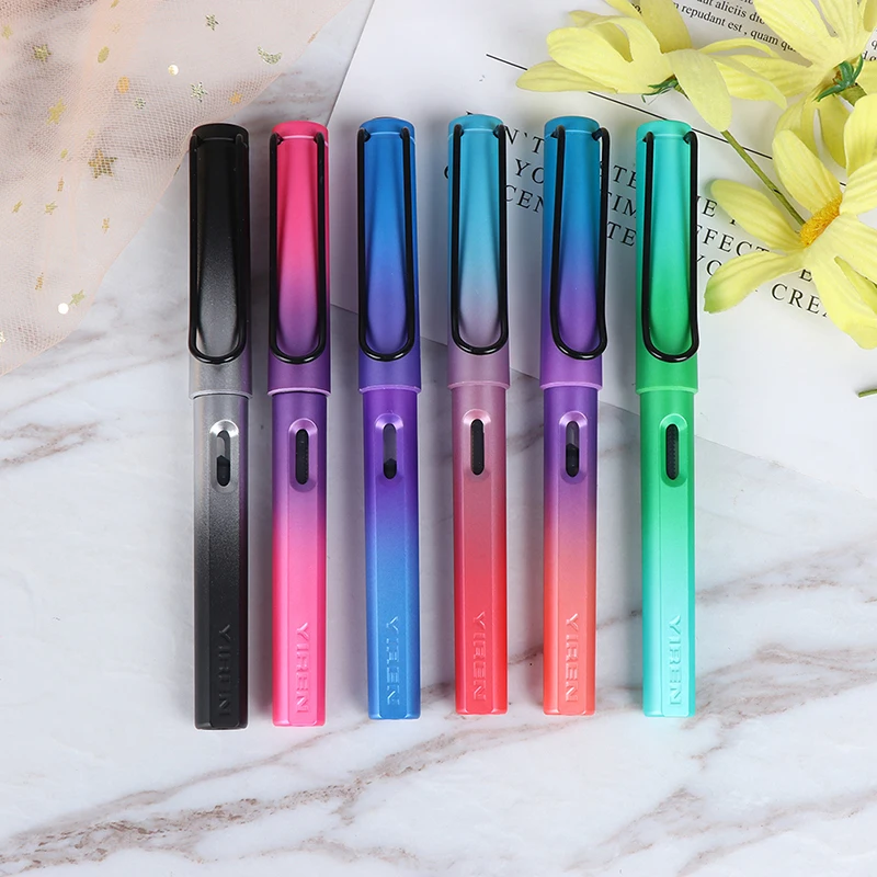 2019 New Listing High Quality Gradient Fountain Pen School Student Office Stationery Writing Tool Random Colors