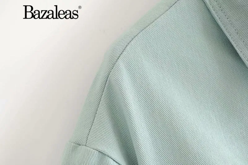 Bazaleas Свободные Комбинезоны базовый боди Женский Повседневный дропшиппинг винтажный двойной карман комбинезон модный центр комбинезон с пуговицами