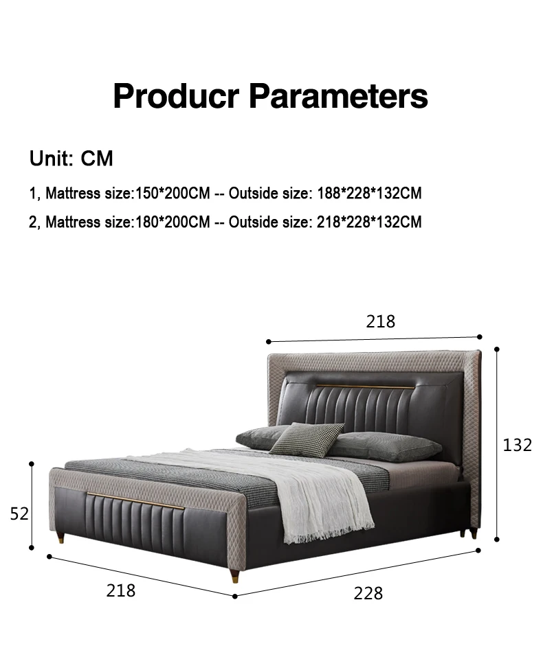 RAMA dymasy подлинное кожаное мягкое полотно Современная дизайнерская кровать bett, cama мода king/queen Размер мебель для спальни