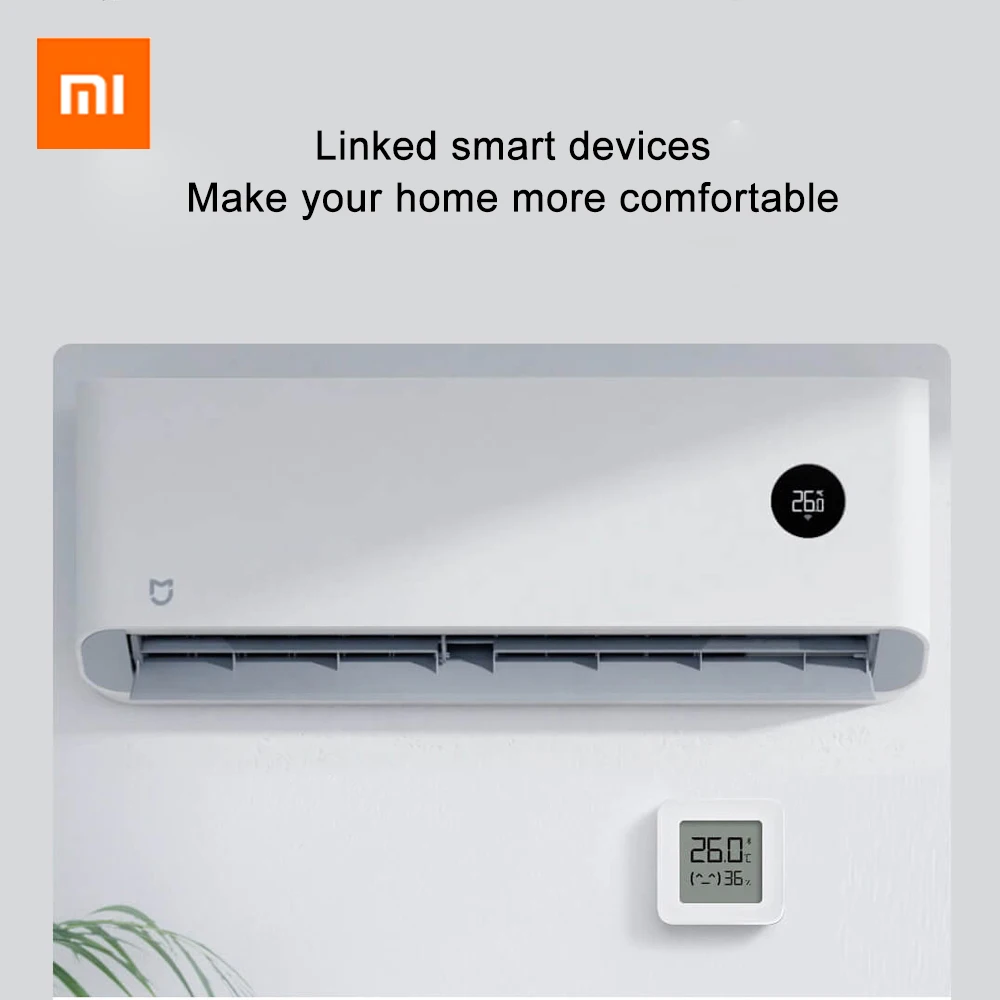 Xiaomi Mijia Thermometer 2 Bluetooth-compatible Smart Remote Control Temperature Humidity Sensor with LCD Screen 5/4/3/2 Pcs smart temperature sensor,smart thermometer,temperature humidity meter