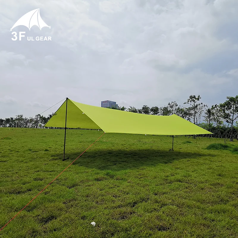 3F UL GEAR Outdoor Ultralight Tarp 15D Silicon Coating Sun Shelter 3 Sizes Camping Hammock Waterproof Shelter Beach Tent