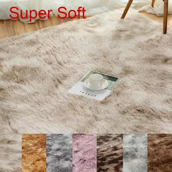 

fashion fluffy non-slip mixed dyed carpet Living room Carpets Anti-slip Floor Gray Soft Rugs Tie Dyeing Velvet Kids Rooms