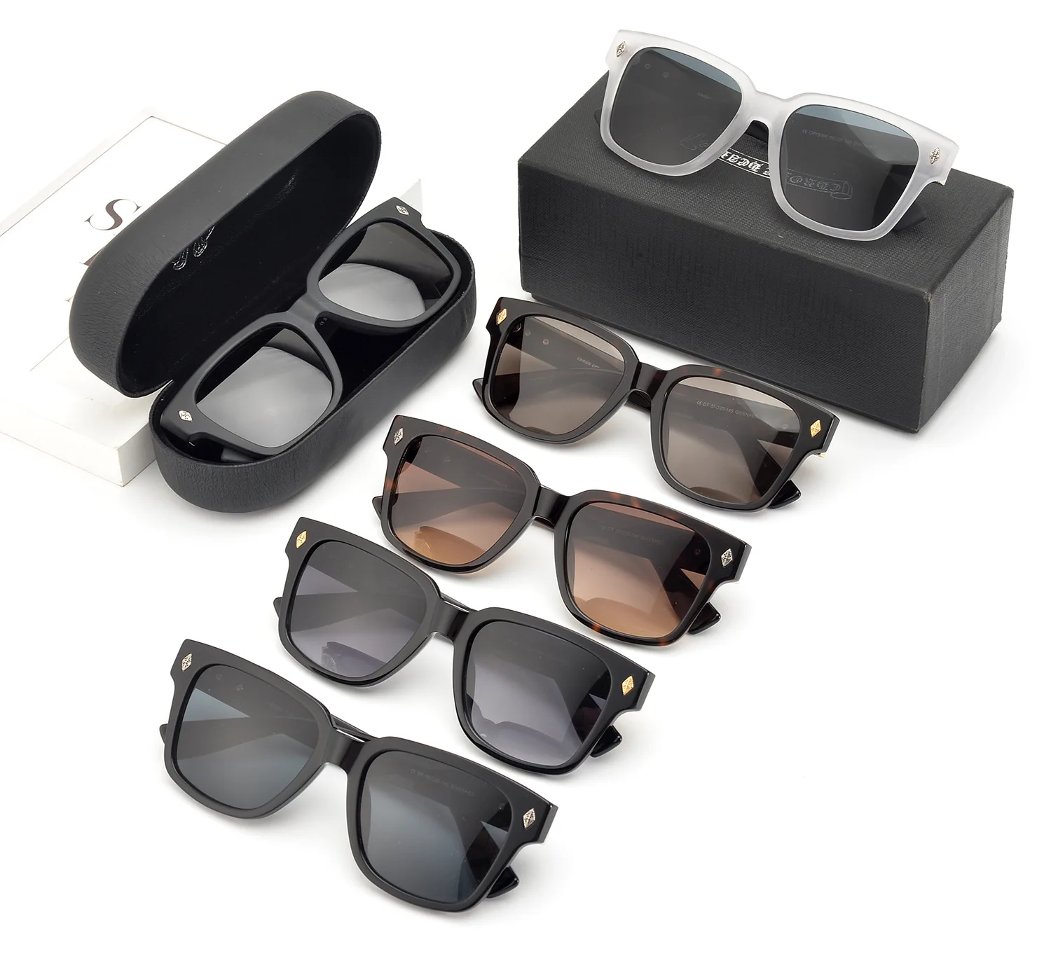 

New Style Retro Fashion Sun Glasses Men Fashion Big Box Sunglasses Japanese Korean Trend Style Sun Glasses