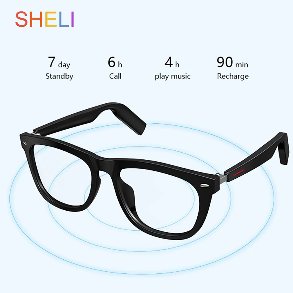 Солнцезащитные очки SHELI Bluetooth Смарт с функцией голосового вызова могут сочетаться линзами по рецепту