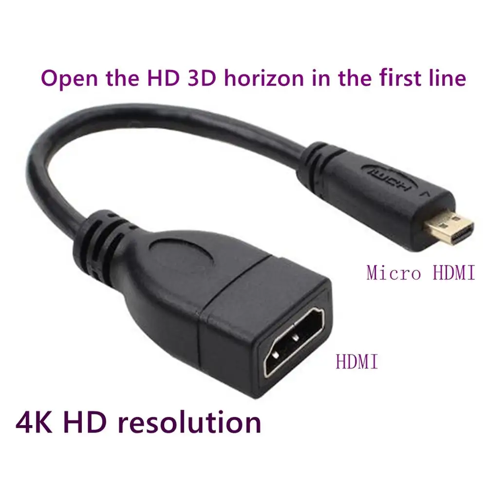Угловой адаптер 90 градусов Micro HDMI штекер гнездо для D типа HDTV micro hdmi Кабельный