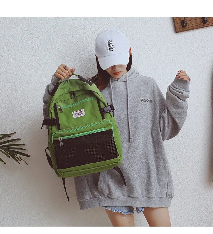 Нейлоновый Оксфорд водонепроницаемый мешок высокой емкости Harajuku Junior высокий рюкзак для школьников и студентов путешествия ins рюкзак унисекс