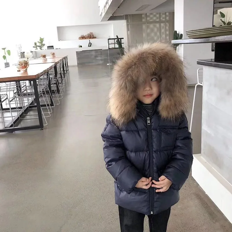 Детское пальто коллекция 2019 года зимняя куртка для мальчиков одежда детей худи