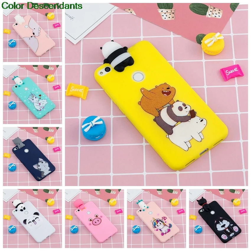 Funda trasera para Huawei P8 Lite, de TPU con dibujos animados 3D, Panda, unicornio, para Huawei P8 Lite 2017, PRA LX1, 2017|Fundas antigolpes para teléfono| - AliExpress