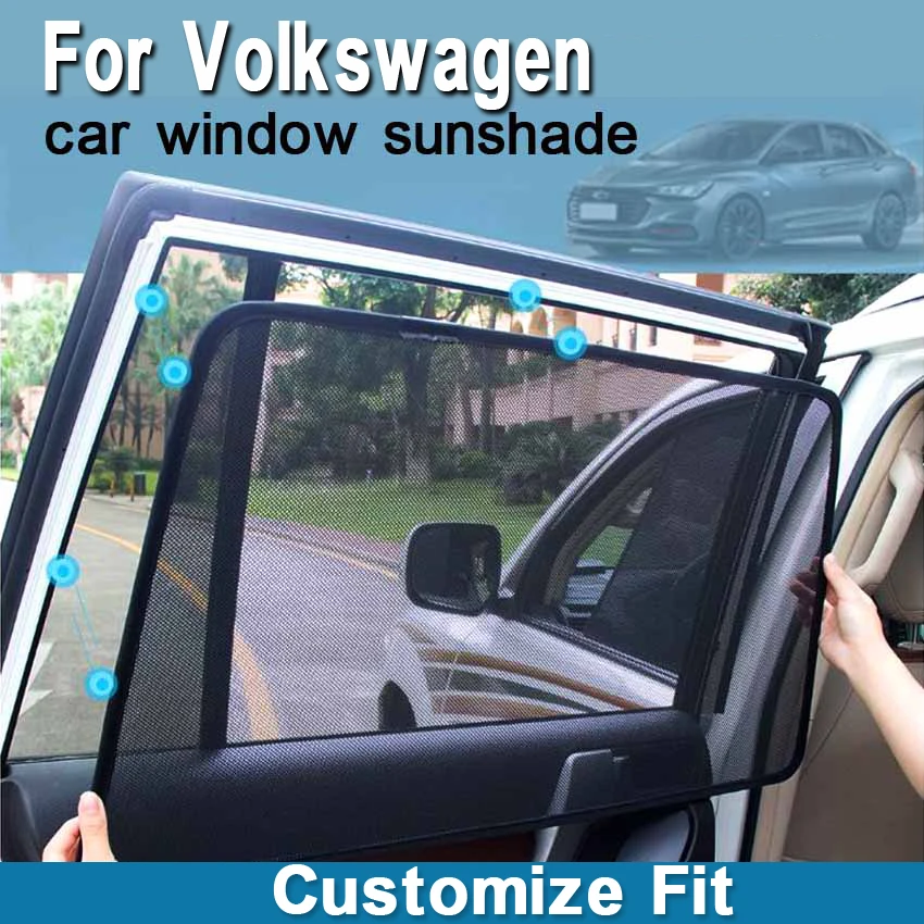Magnetic Special Car Curtain Window SunShades Mesh Shade Blind Original Custom For Volkswagen Polo Mk4 Mk5 Mk6 Mk7 Golf Tiguan | Автомобили