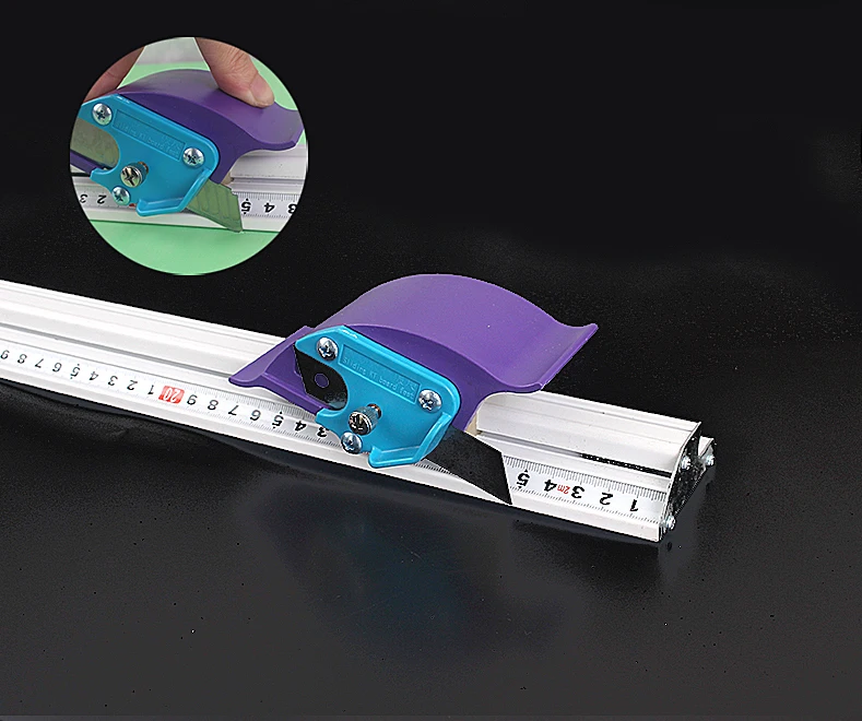 

KT board PVC Board Manual Cutting Ruler Aluminum Alloy Anti-skid Cutting Positioning Ruler Cutting Track Tool DIY Tool 160cm