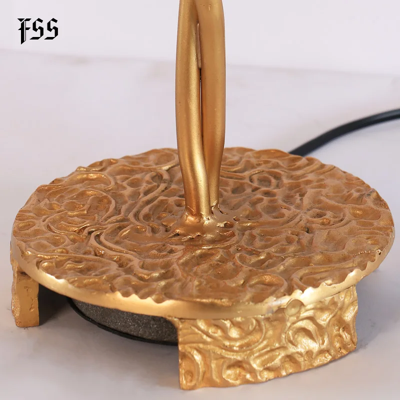 Латунная Настольная лампа с кристаллами FSS Золотая настольная для чтения
