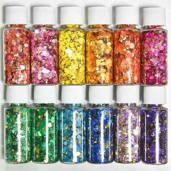

1Bottle Nail Glitter Mix Powder Sequins Nail Sparkles Shiny Makeup Glitter Dust Nail Art Decoration Nails Art Glitter GP345-456