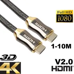 Цинковый сплав 4K 30AWG HDMI 2,0 HD 18 Гбит/с 3D Аудио возврат Ethernet HDMI PIATTO поддержка каво HD 1080P 1440P 2x1080P 2160P